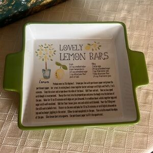 World Market lovely lemon bars baking dish w/recipe